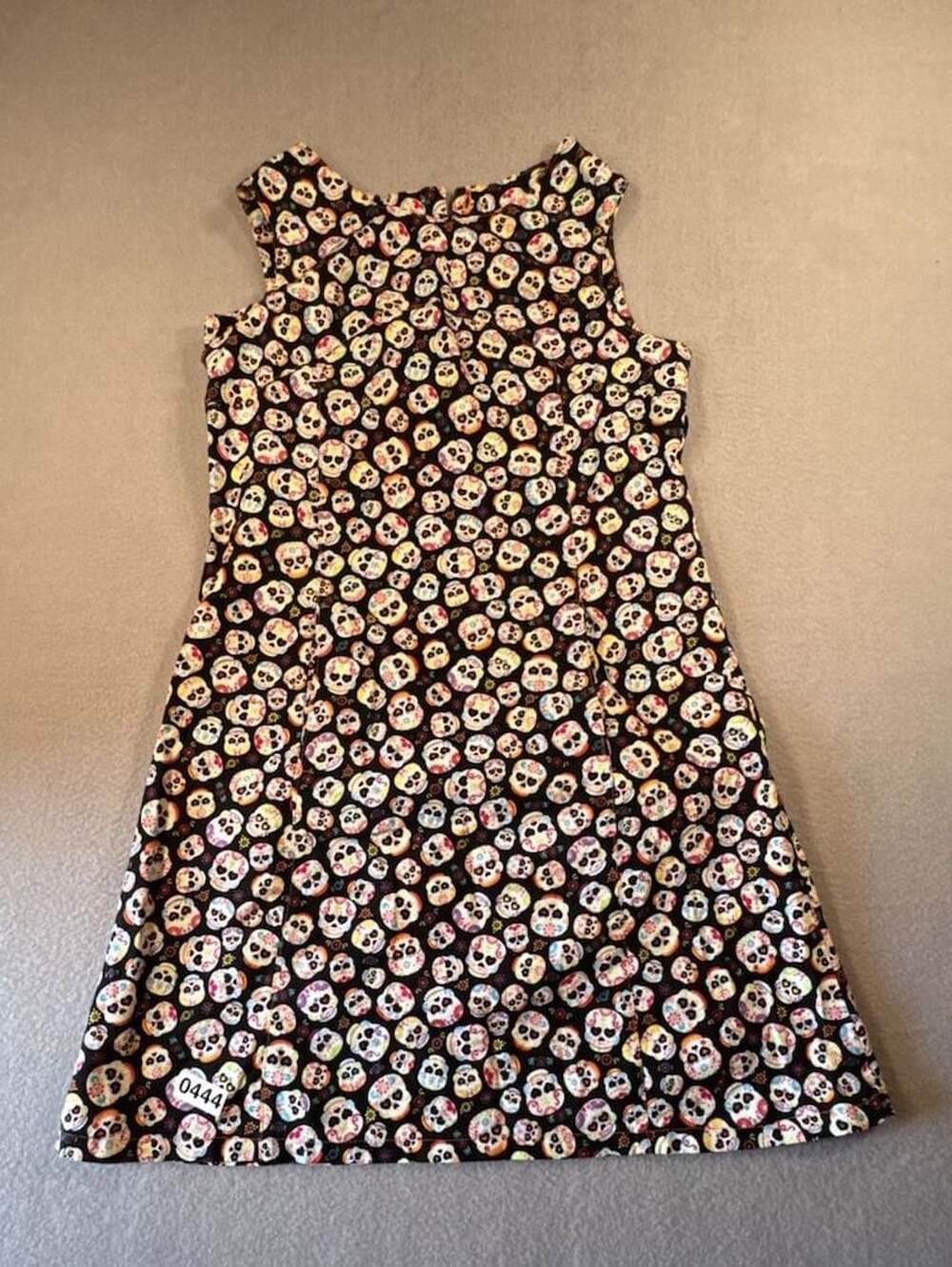 Abrazos San Miguel de Allende Day of the Dead Sugar Skull Cotton Sleeveless Dres